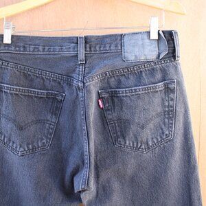 Levi’s 501 Men’s Jeans - Button Fly - 30x30 - Faded Black - Vintage Straight Fit